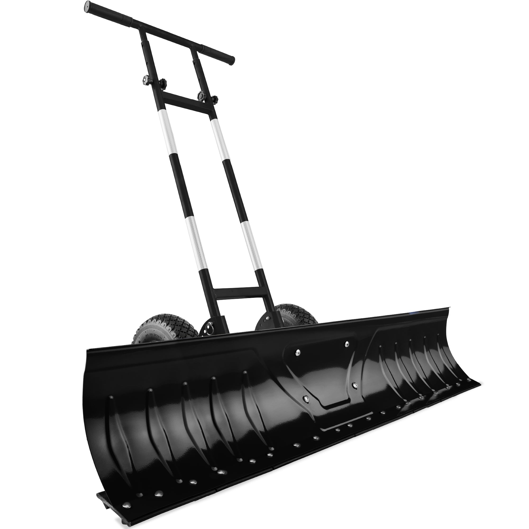 2-Wheel Snow Pusher with Adjustable Handle Reflective Tape - 48in designed for everyday comfort and storage