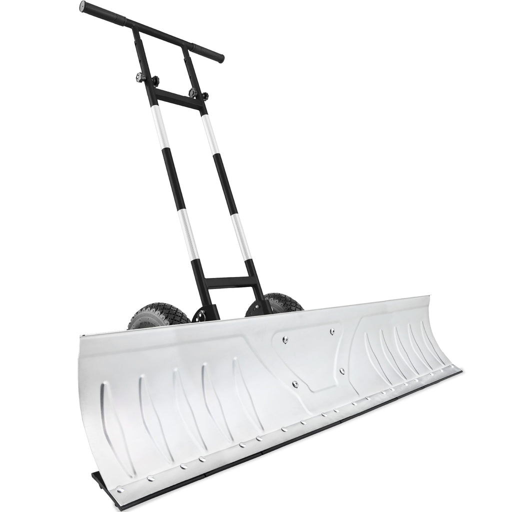 2-Wheel Snow Pusher with Adjustable Handle Reflective Tape - 48in designed for everyday comfort and storage