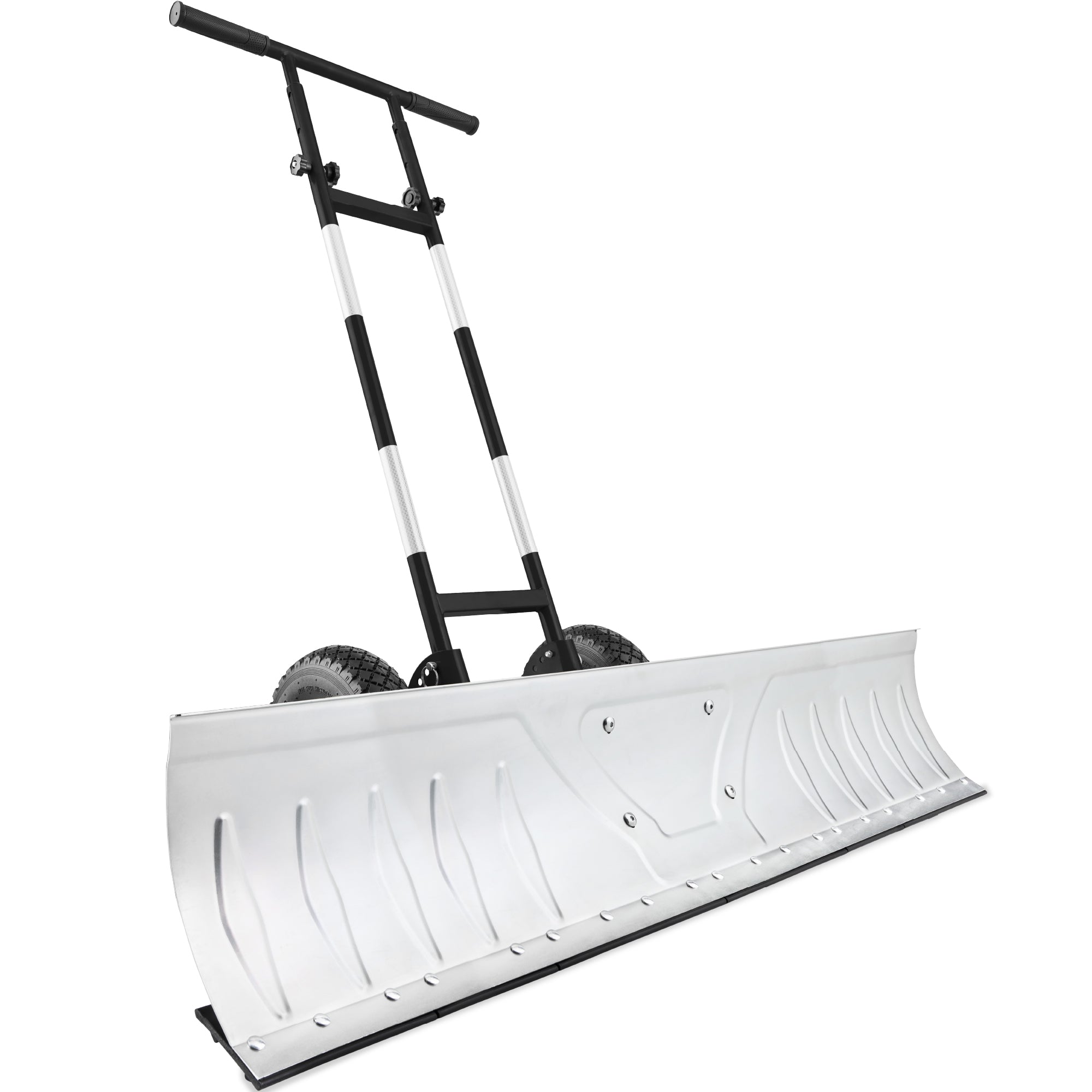 2-Wheel Snow Pusher with Adjustable Handle Reflective Tape - 48in designed for everyday comfort and storage