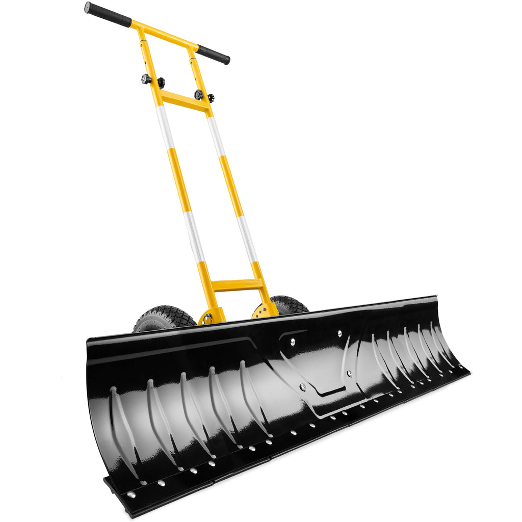 2-Wheel Snow Pusher with Adjustable Handle Reflective Tape - 48in designed for everyday comfort and storage