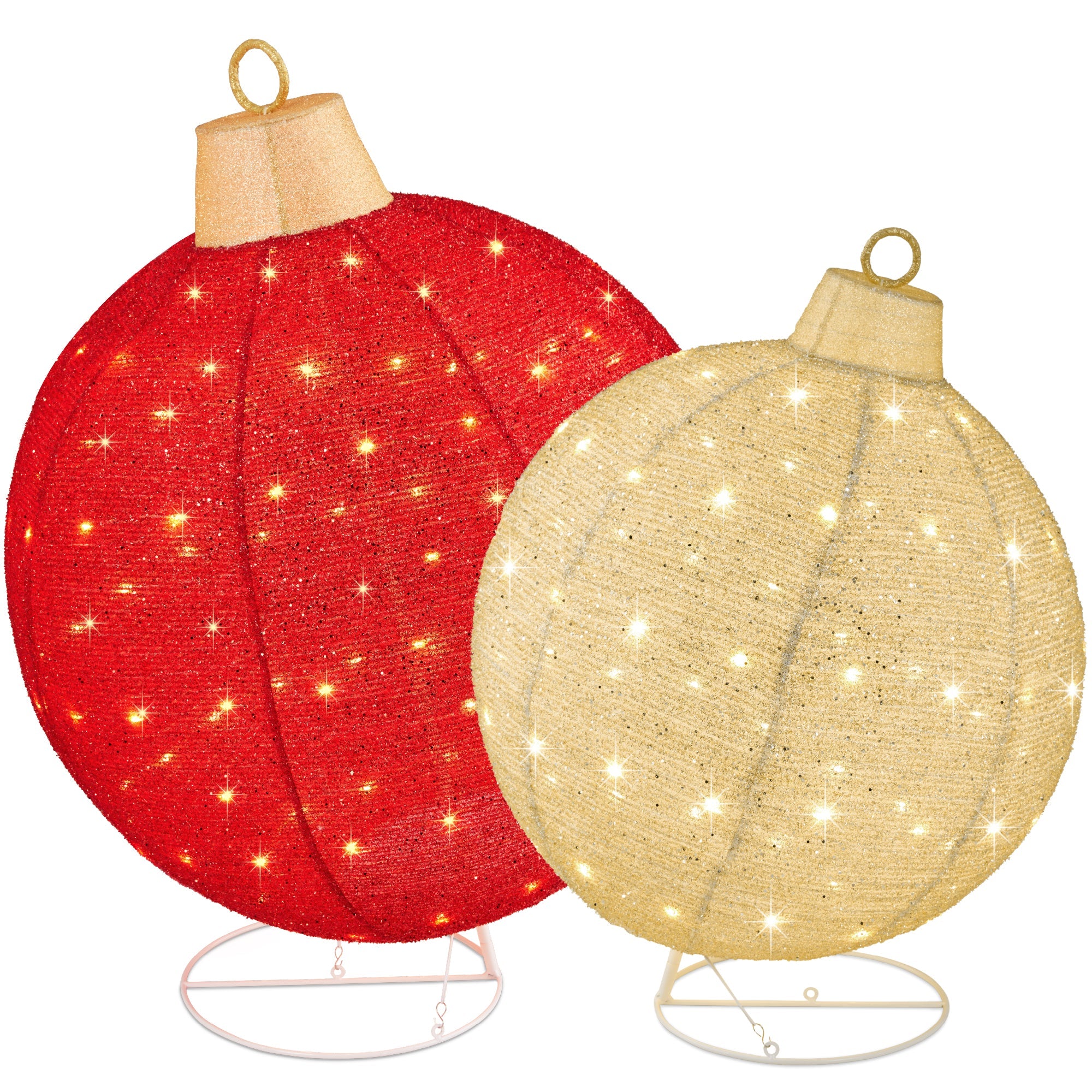 2pc Lighted Pop-Up Christmas Ornaments Decoration with 220 LED Lights Stand for indoor and outdoor holiday displays