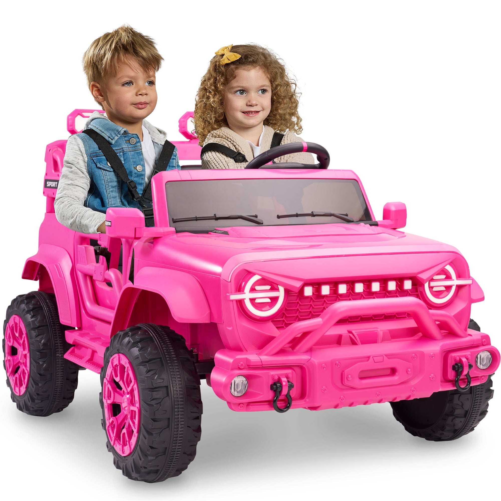 24V 2-Seater Electric Ride-On Car Truck with Parent Control Bluetooth designed for kids' playtime and gifts