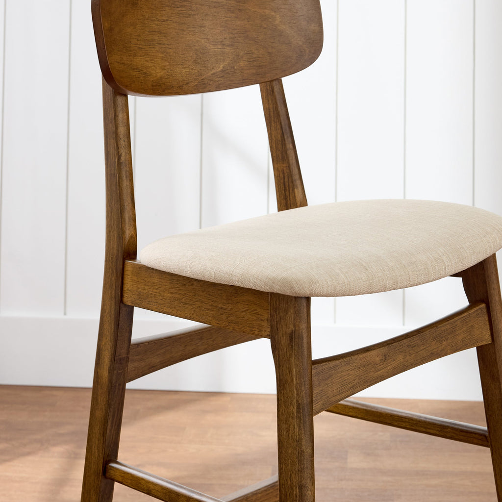 2-Piece Farmhouse Counter Height Bar Stool Set with Cushioned Seat Backrest made for comfortable, organized home spaces