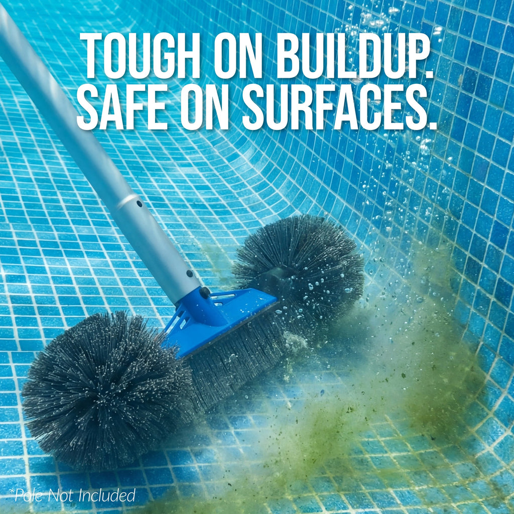 20\" Heavy-Duty Pool Brush Head with Reinforced Aluminum Bracket with reliable function and style