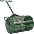 24\" Compost Spreader Steel Lawn and Peat Moss Topdresser for gardening, lawn care, and outdoor projects
