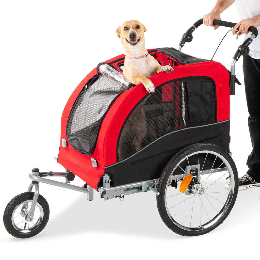 2-in-1 Pet Stroller and BikeTrailer with dependable design for pet care and everyday home routines