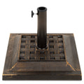 26lb Steel Square Patio Umbrella Base Stand Basketweave Pattern with practical outdoor-ready details