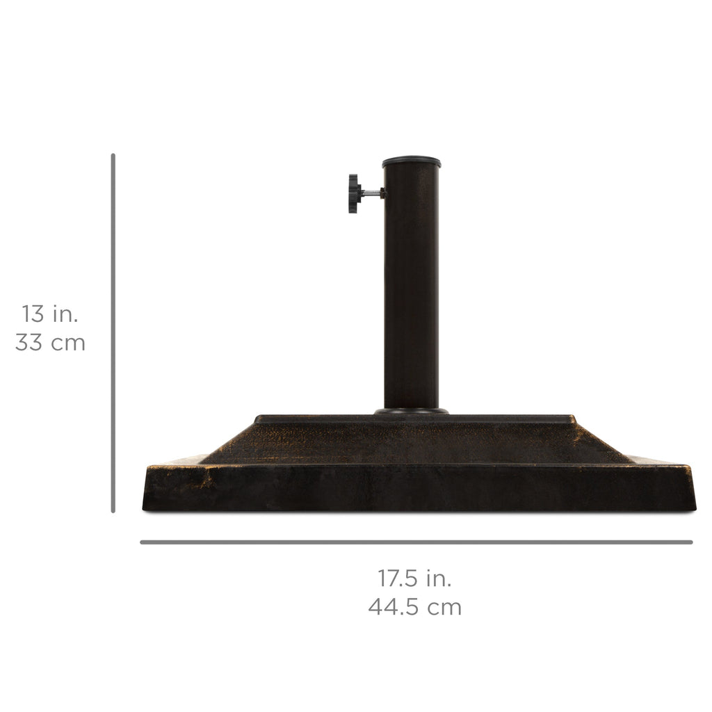 26lb Steel Square Patio Umbrella Base Stand Basketweave Pattern with practical outdoor-ready details