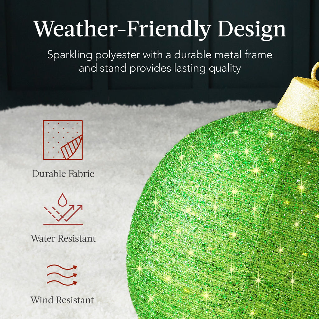 2pc Lighted Pop-Up Christmas Ornaments Decoration with 180 LED Lights Stand with eye-catching holiday style