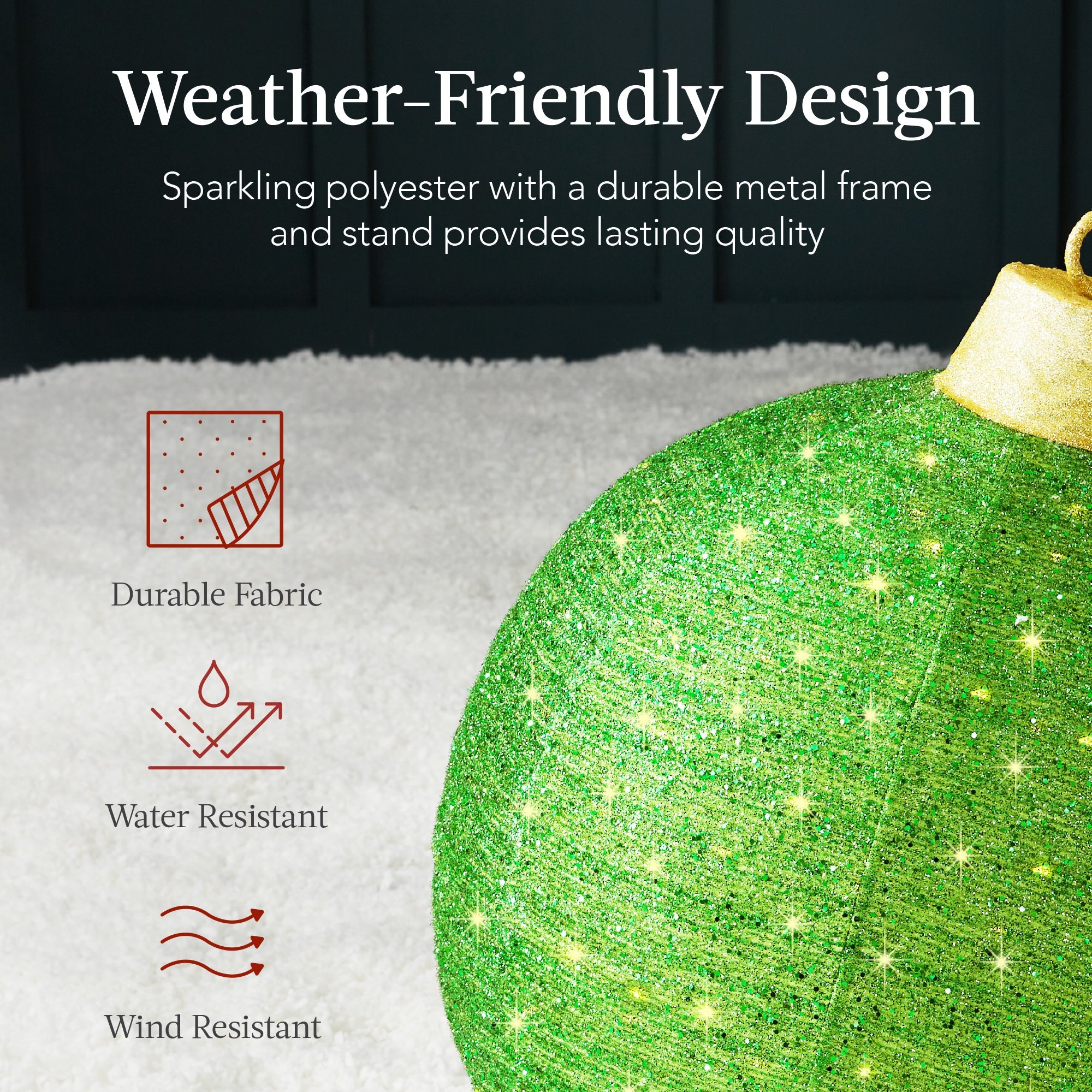 2pc Lighted Pop-Up Christmas Ornaments Decoration with 180 LED Lights Stand with eye-catching holiday style