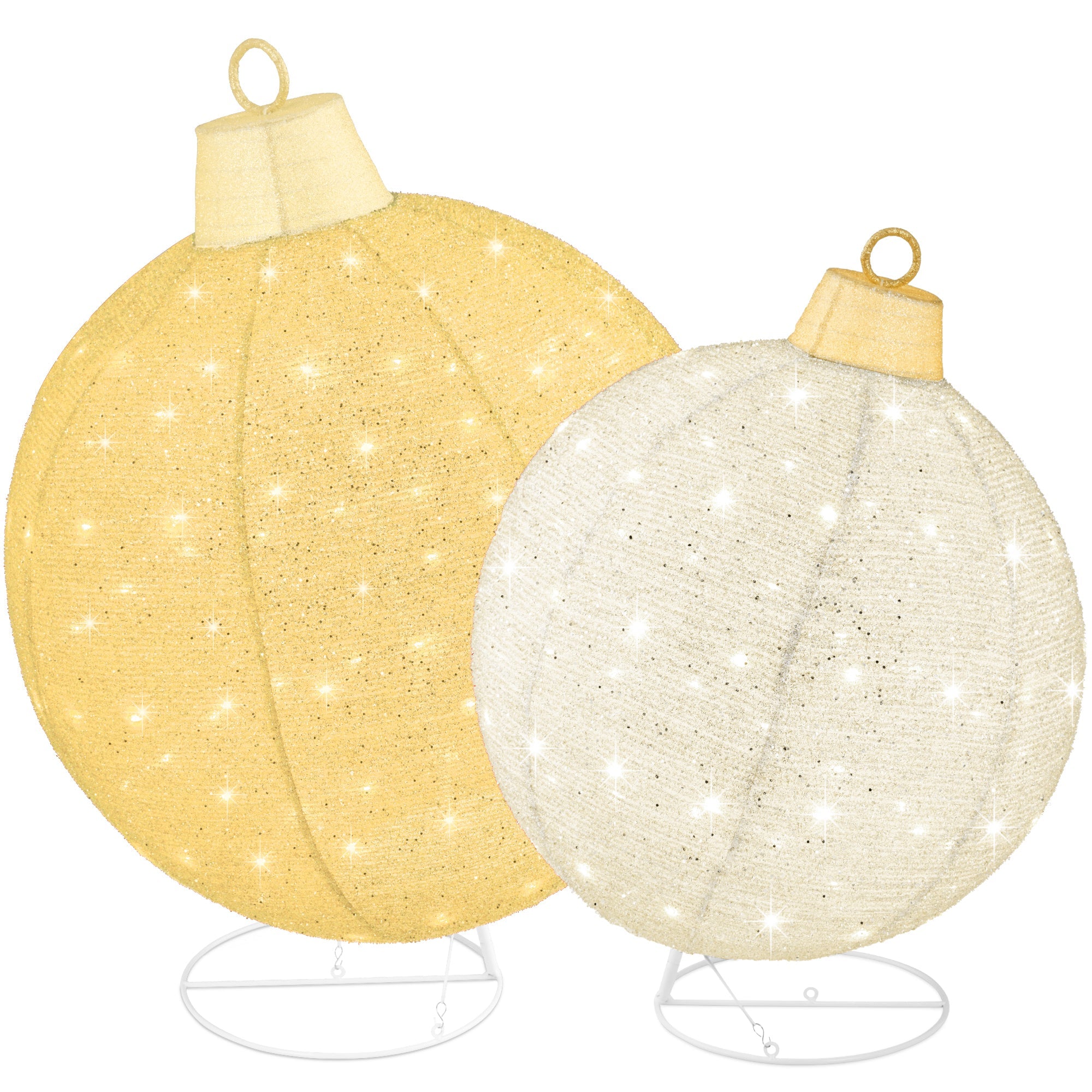 2pc Lighted Pop-Up Christmas Ornaments Decoration with 180 LED Lights Stand with eye-catching holiday style