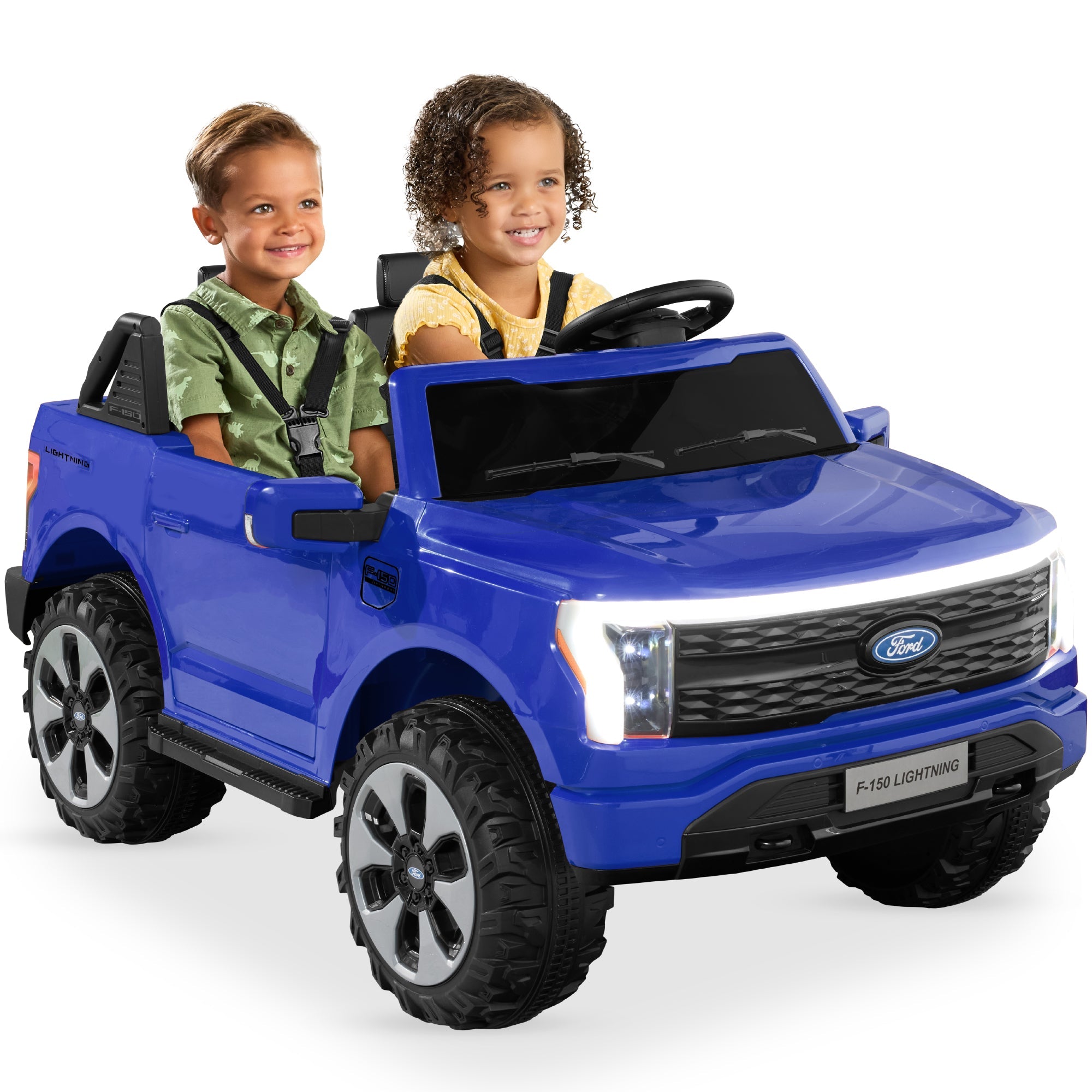 24V Kids Ride On Car Officially Licensed Ford Lightning with Remote 2 Speeds for active play and family fun
