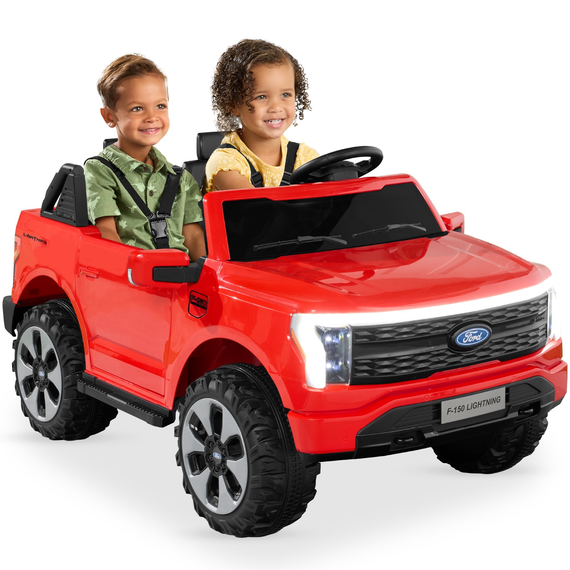 24V Kids Ride On Car Officially Licensed Ford Lightning with Remote 2 Speeds for active play and family fun