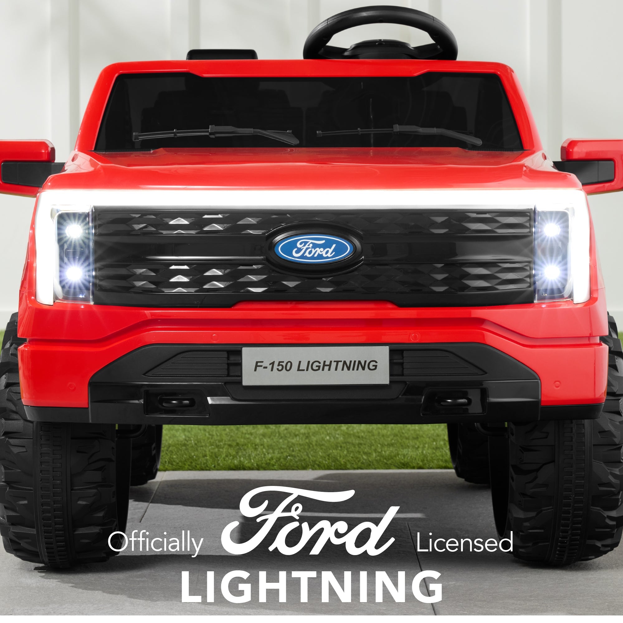24V Kids Ride On Car Officially Licensed Ford Lightning with Remote 2 Speeds for active play and family fun
