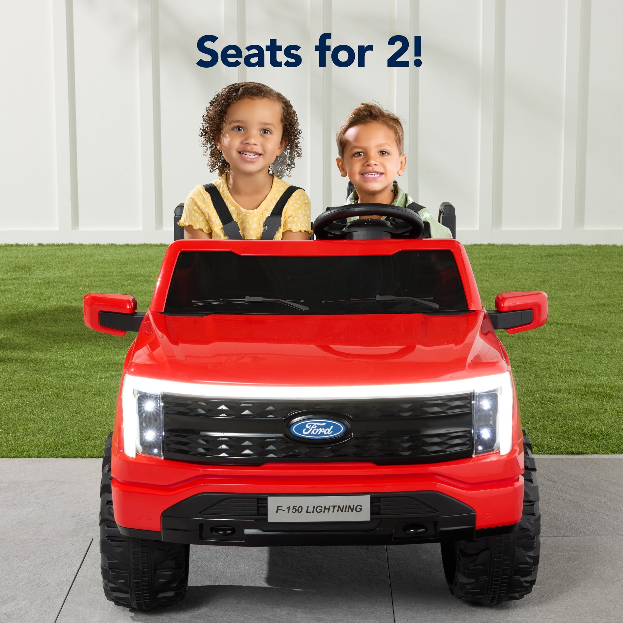 24V Kids Ride On Car Officially Licensed Ford Lightning with Remote 2 Speeds for active play and family fun