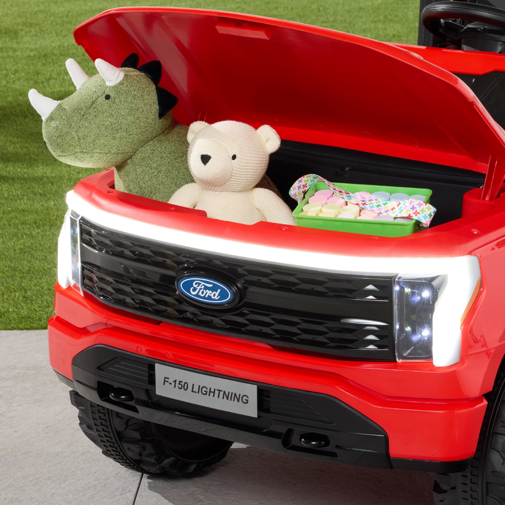 24V Kids Ride On Car Officially Licensed Ford Lightning with Remote 2 Speeds for active play and family fun