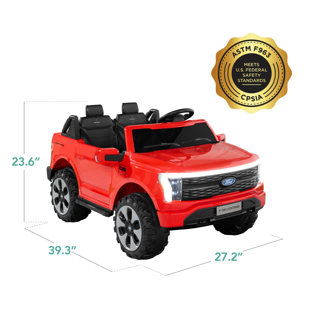 24V Kids Ride On Car Officially Licensed Ford Lightning with Remote 2 Speeds for active play and family fun
