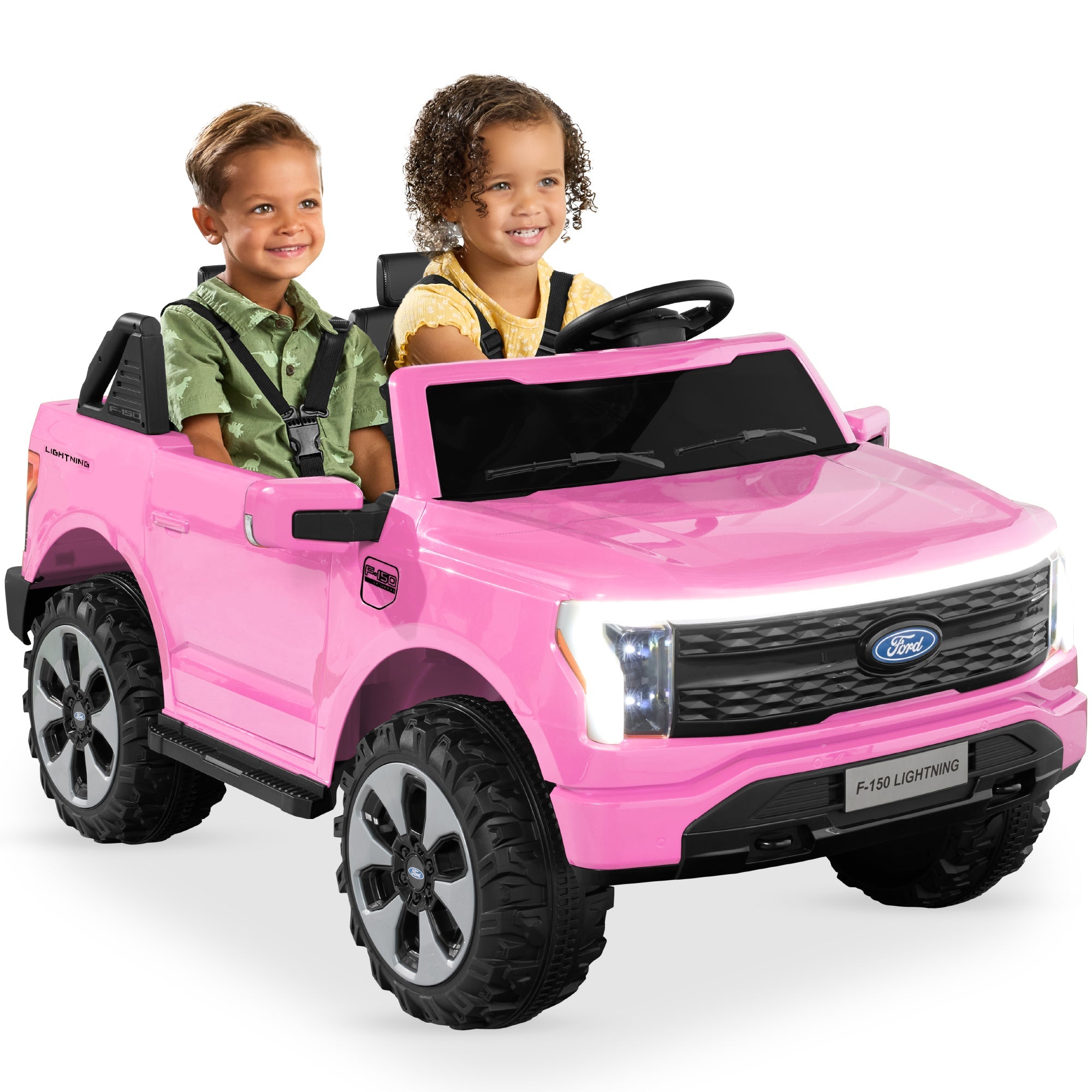 24V Kids Ride On Car Officially Licensed Ford Lightning with Remote 2 Speeds for active play and family fun
