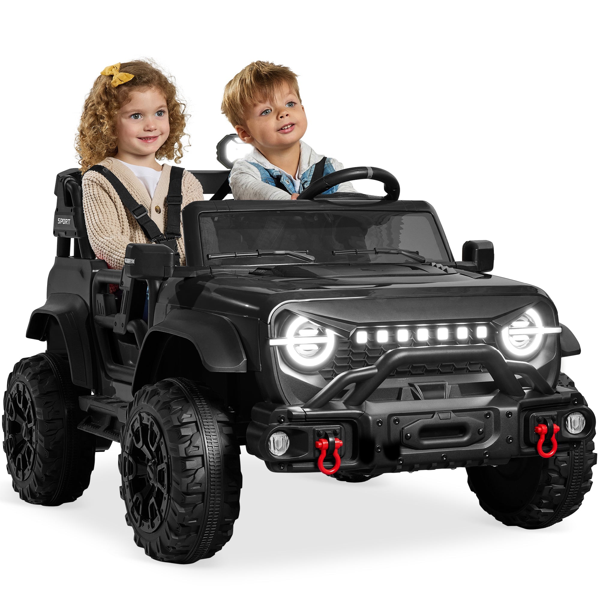 24V 2-Seater Electric Ride-On Car Truck with Parent Control Bluetooth designed for kids' playtime and gifts