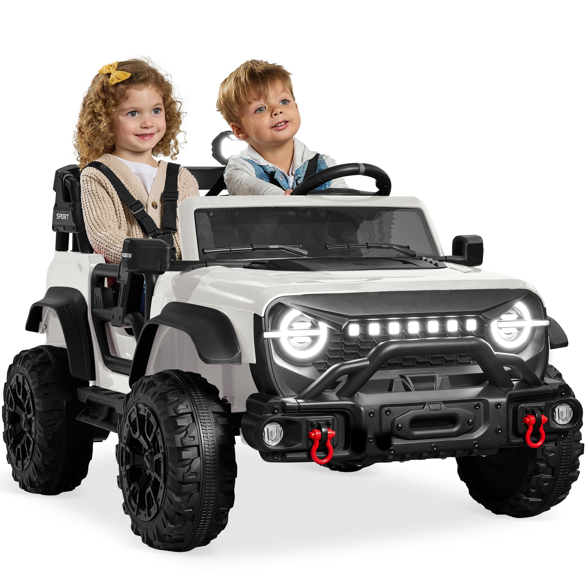 24V 2-Seater Electric Ride-On Car Truck with Parent Control Bluetooth designed for kids' playtime and gifts