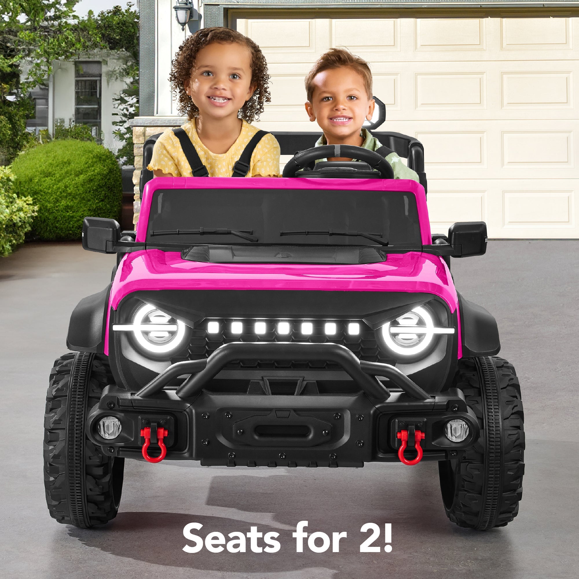 24V 2-Seater Electric Ride-On Car Truck with Parent Control Bluetooth designed for kids' playtime and gifts