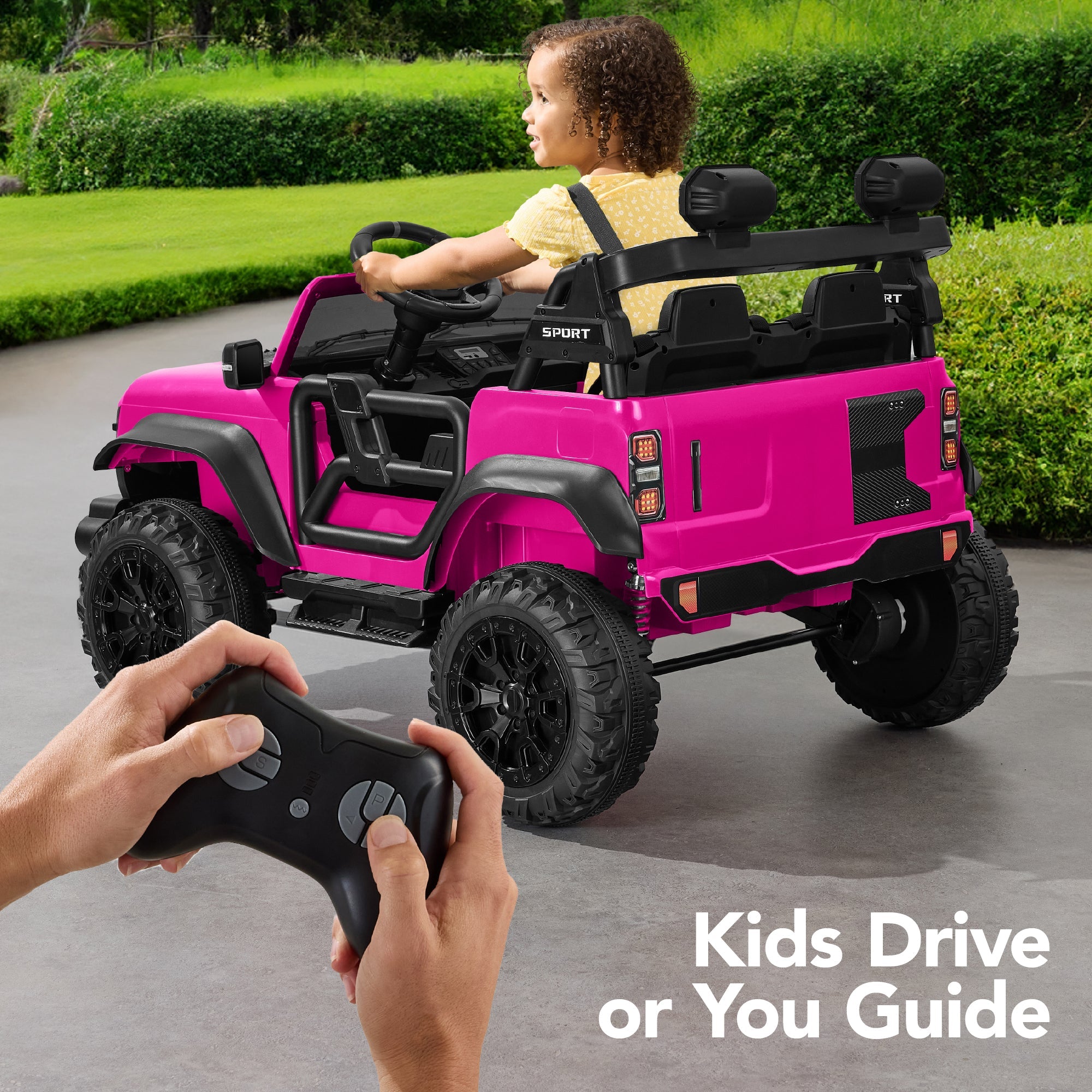 24V 2-Seater Electric Ride-On Car Truck with Parent Control Bluetooth designed for kids' playtime and gifts