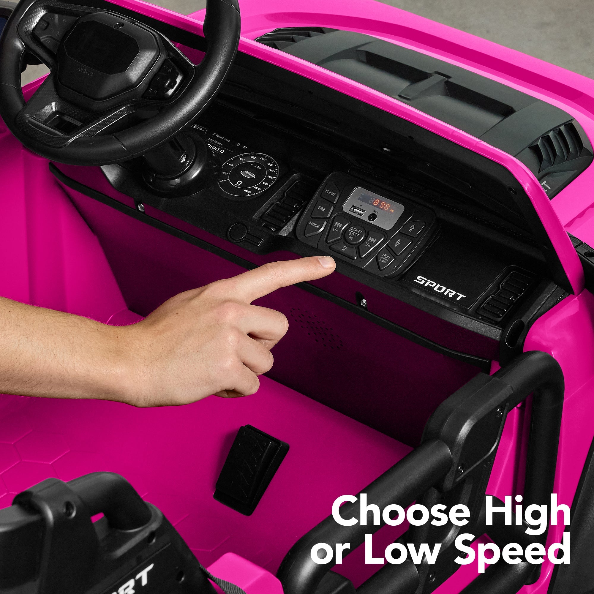 24V 2-Seater Electric Ride-On Car Truck with Parent Control Bluetooth designed for kids' playtime and gifts