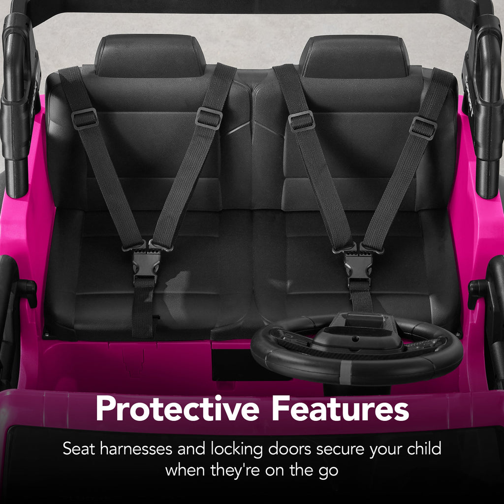 24V 2-Seater Electric Ride-On Car Truck with Parent Control Bluetooth designed for kids' playtime and gifts
