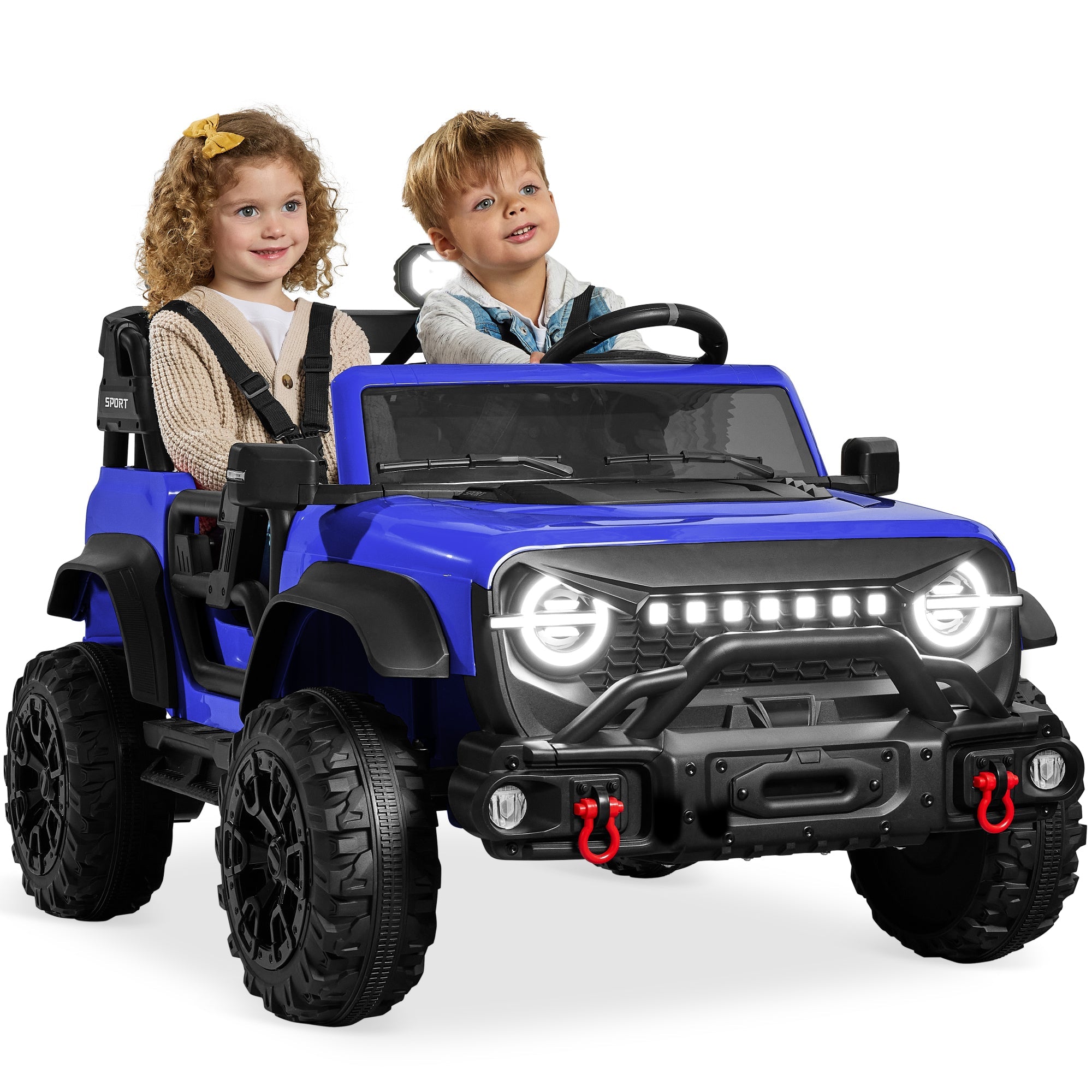 24V 2-Seater Electric Ride-On Car Truck with Parent Control Bluetooth designed for kids' playtime and gifts